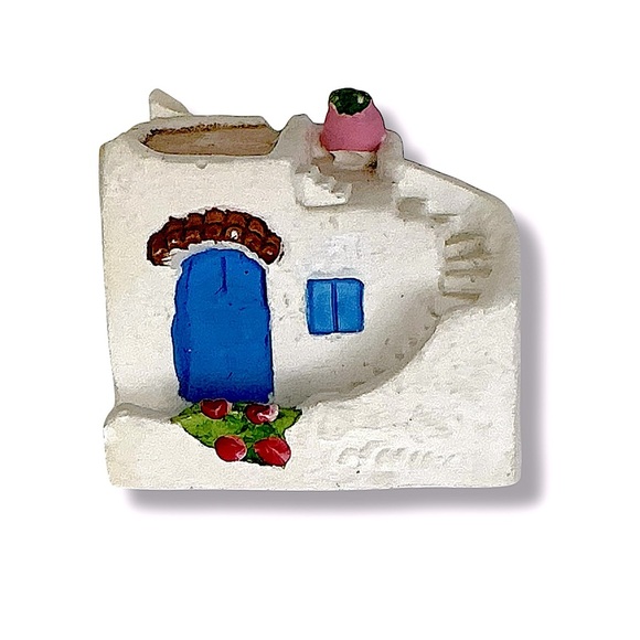 Vintage Greek Alabaster Village Miniature Houses Hand Made in Greece Set of 3 - Picture 3 of 16